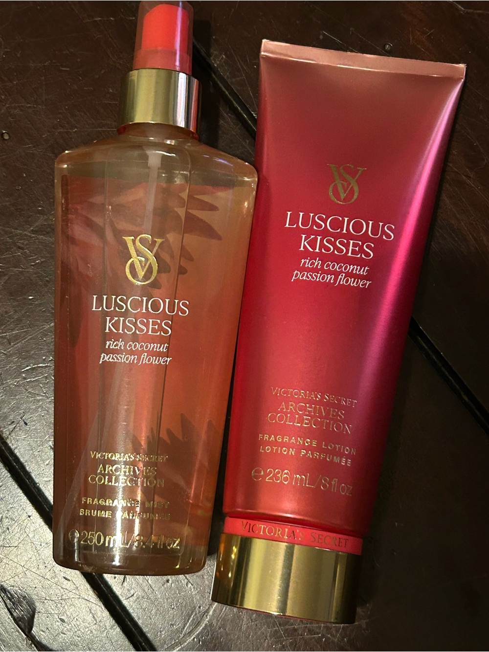 Victoria's Secret Luscious Kisses Fragrance Mist & Lotion archives collection